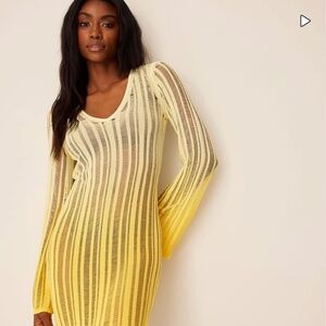 NWOT NA-KD Yellow sheer Bikini Cover up